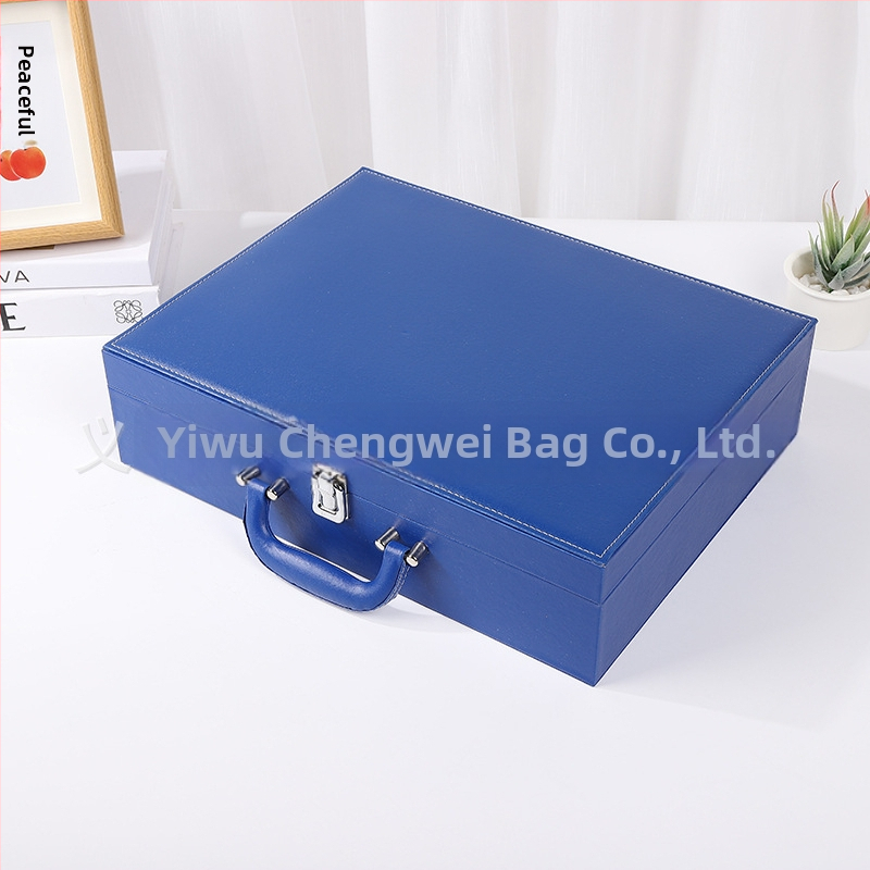 Кутия за маджонг с подаръчна опаковка, PU + дъска с плътност, кутия за съхранение на чипове, опаковка за продажба, допуск 0,5 см