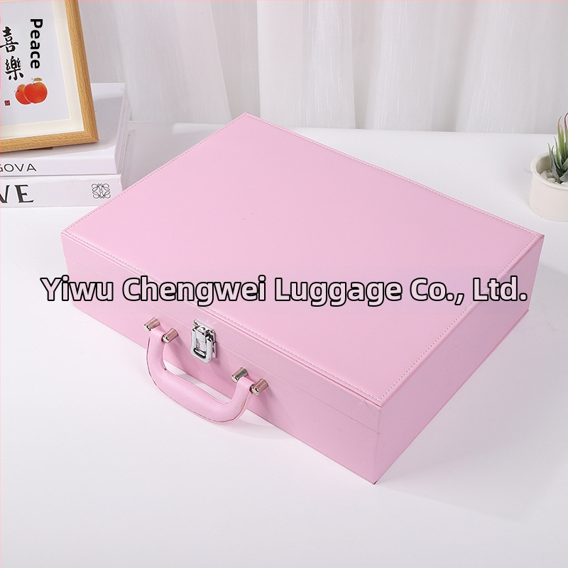 Кутия за маджонг с подаръчна опаковка, PU + дъска с плътност, кутия за съхранение на чипове, опаковка за продажба, допуск 0,5 см