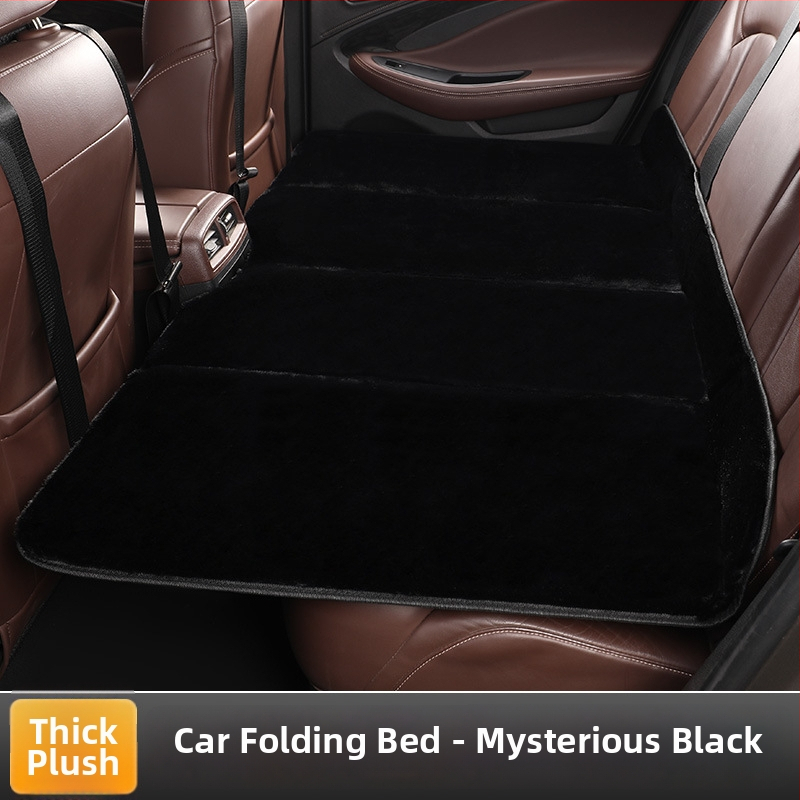 Automobilio galinės sėdynės miego kilimėlis su fleece danga, sulankstomas vaikiškas kelioninis čiužinys, be pripūtimo