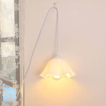 Λάμπα κομοδίνου σε σχήμα λουλουδιού, τροφοδοσία μέσω πρίζας, ακρυλική σκιά, 220V, διακόπτης κουμπί, απαλό περιβαλλοντικό φως, ευφυής έλεγχος συμβατός