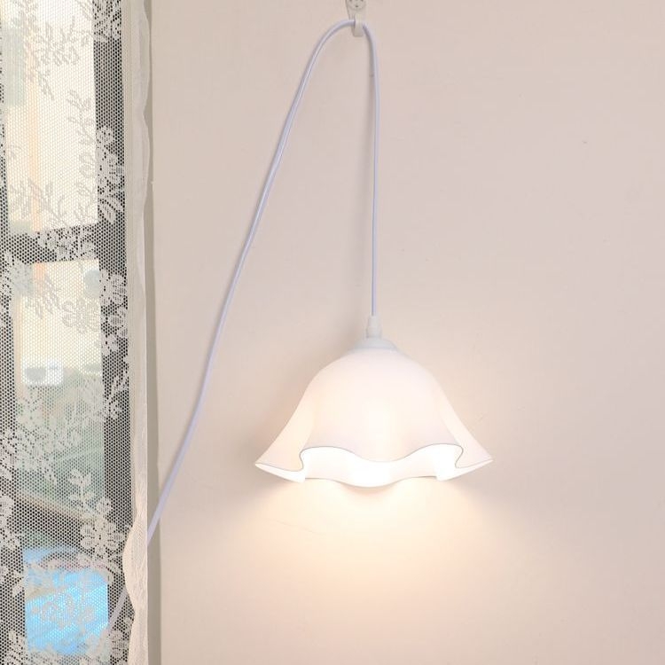 Λάμπα κομοδίνου σε σχήμα λουλουδιού, τροφοδοσία μέσω πρίζας, ακρυλική σκιά, 220V, διακόπτης κουμπί, απαλό περιβαλλοντικό φως, ευφυής έλεγχος συμβατός