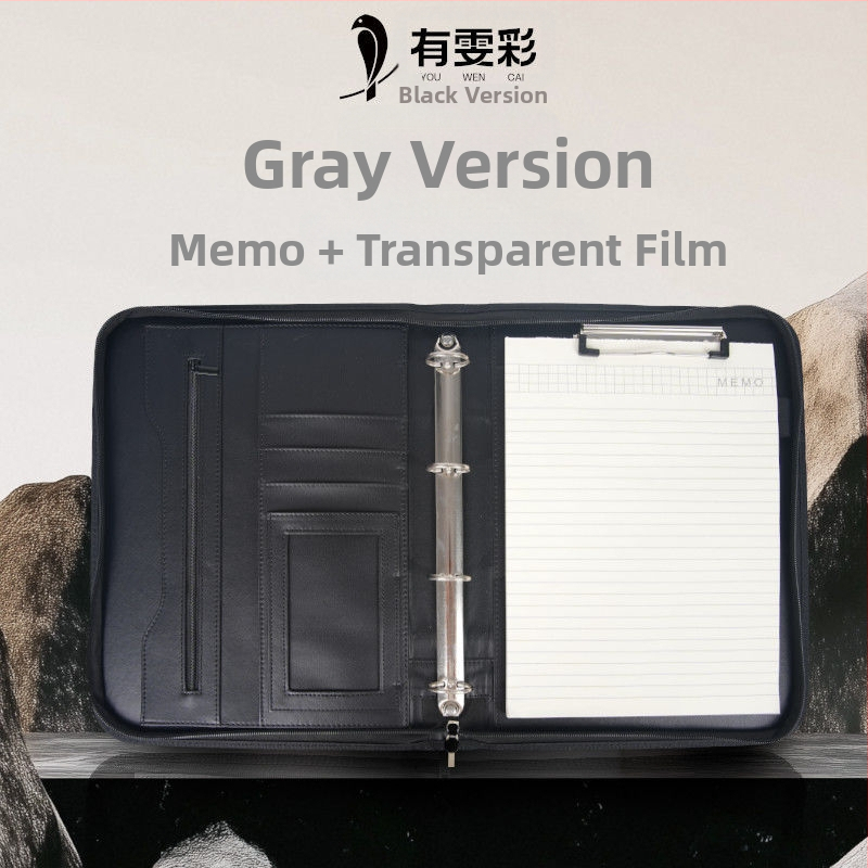 Odinė A4 byla su užtrauktuku ir vienu tvirtu klipu, Modelis: A4 folder, Plokštės storis 1,5 cm, Nugaros plotis 1,5 cm