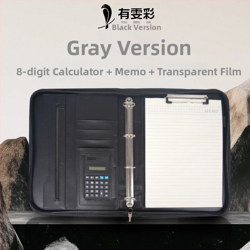 Odinė A4 byla su užtrauktuku ir vienu tvirtu klipu, Modelis: A4 folder, Plokštės storis 1,5 cm, Nugaros plotis 1,5 cm