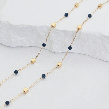 Lanț din cupru placat cu 18K aur, cu cristale pătrate – componente DIY pentru bijuterii personalizabile