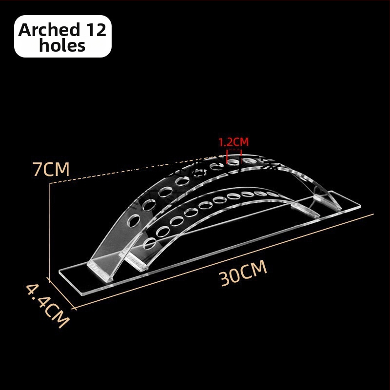 Akrilo plaukų segtukų parodos laikiklis, daugiasluoksnis laiptinės dizainas, biuro prekių parduotuvei