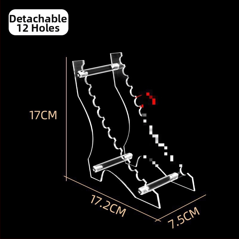 Akrilo plaukų segtukų parodos laikiklis, daugiasluoksnis laiptinės dizainas, biuro prekių parduotuvei
