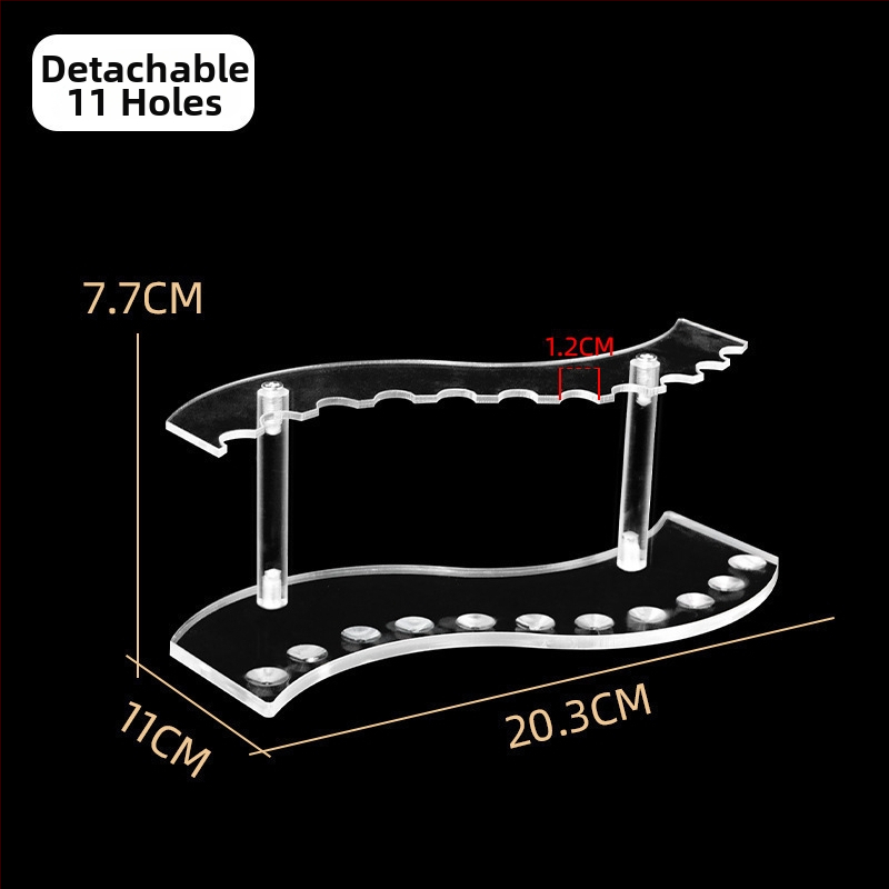Akrilo plaukų segtukų parodos laikiklis, daugiasluoksnis laiptinės dizainas, biuro prekių parduotuvei