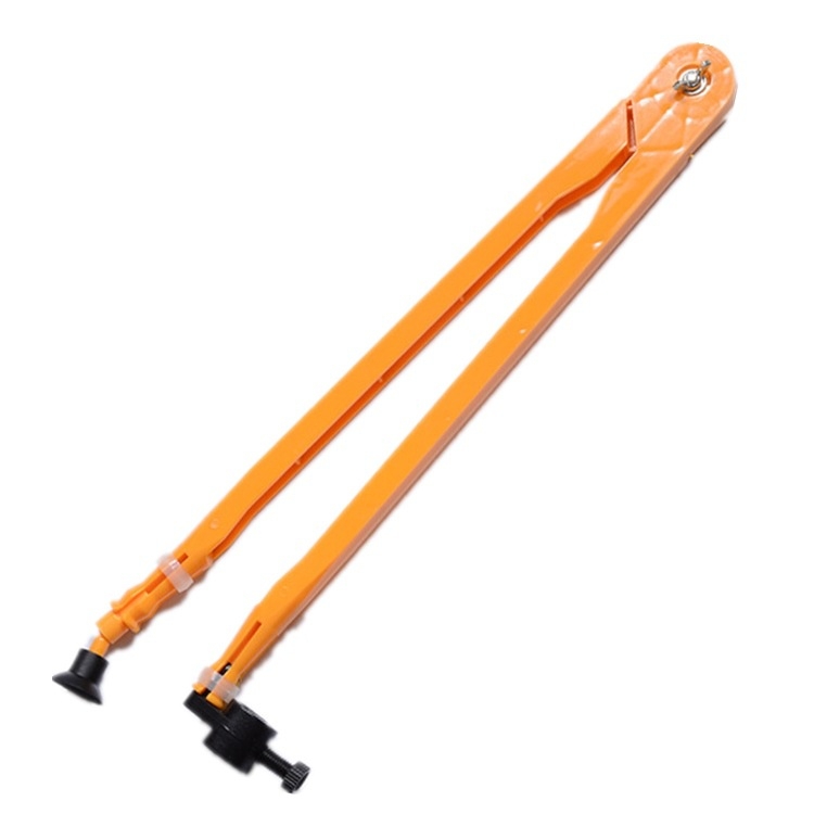 Mokymo matavimo rinkinys (10) – plastmasinis penkių dalių įrankių rinkinys su liniuotė, kompasu ir trikampiu, Huicai