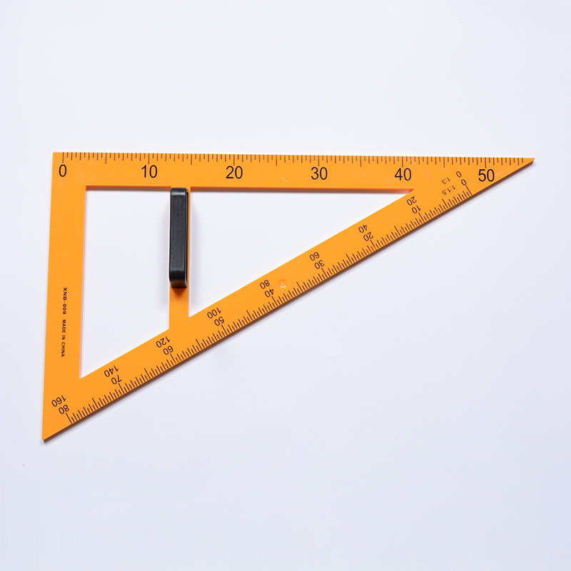 Mācību komplekts mērinstrumentiem (10) – Plastmasas piecu vienību komplekts ar līnijālu, cirkuli un trijstūriem, Huicai