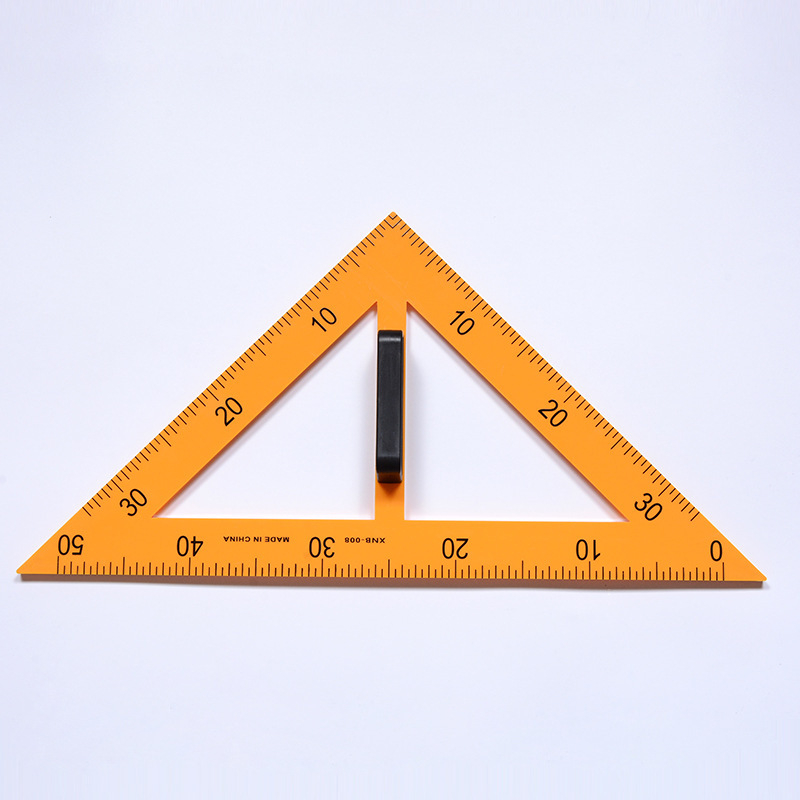 Mācību komplekts mērinstrumentiem (10) – Plastmasas piecu vienību komplekts ar līnijālu, cirkuli un trijstūriem, Huicai