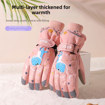 T-BAGWELL vaikų slidinėjimo pirštinės, šilta, medžiaga Chunya Spinning, amžius 7–14