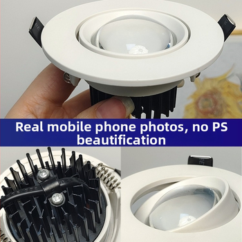 LED sisseehitatud ümmargune downlight COB, alumiiniumist korpus, CRI ≥95, 220V, juhtmega kontroll