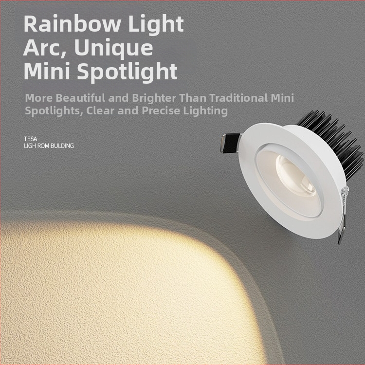 LED įmontuotas apvalus downlight COB, aliuminio korpusas, CRI ≥95, 220V, laidinis valdymas