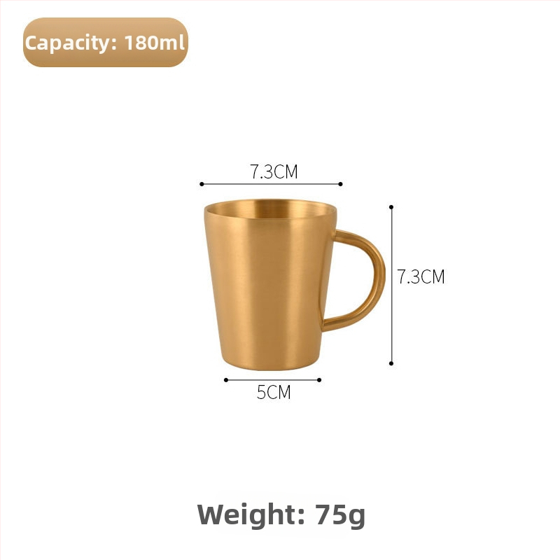 Dvigubo sienelių nerūdijančio plieno puodelis su rankena — didelė talpa, tinkama alui, pienui ir vandeniui, su individualiu logotipu