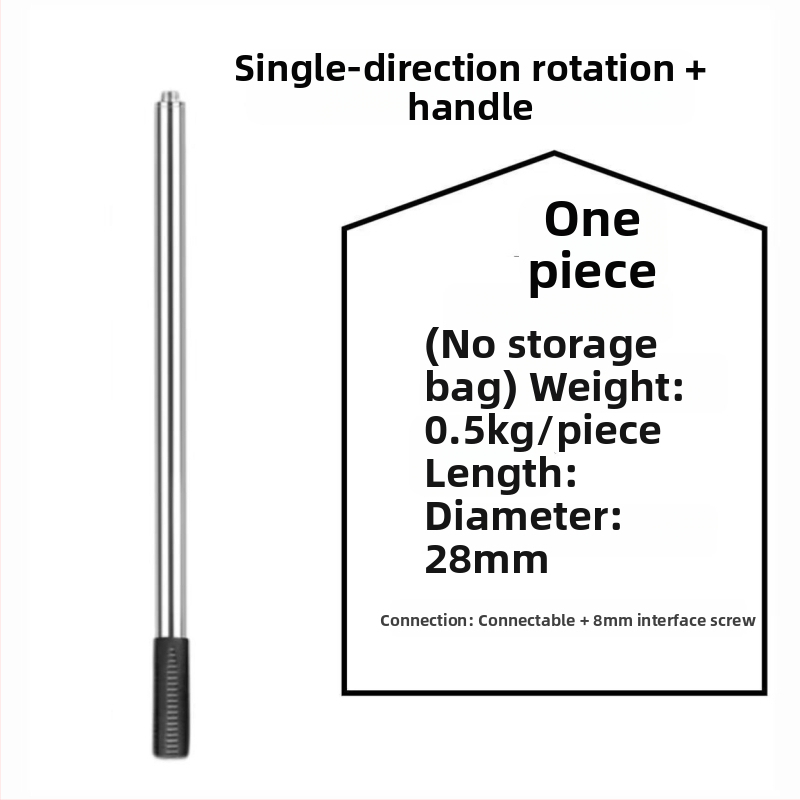 Roostevabast terasest kalastusvõrgu vars, 500 g, üheosaline, mittelaiendatav
