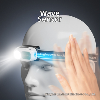 Galvos žibintu išorinei nakčiai su jutiklio sensoriumi, įkraunamas LED, ultra lengvas nešiojamas, 1200mAh baterija, 10W, įkroviklis įtrauktas