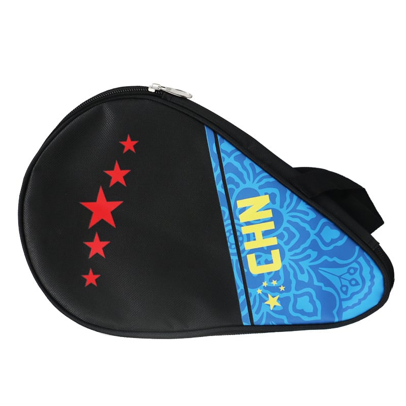 Kūgio formos stalo teniso raketės krepšys, iš Oxford audinio, su logotipo personalizavimo galimybe, tinkamas stalo tenisui ir plunksniniam tenisui