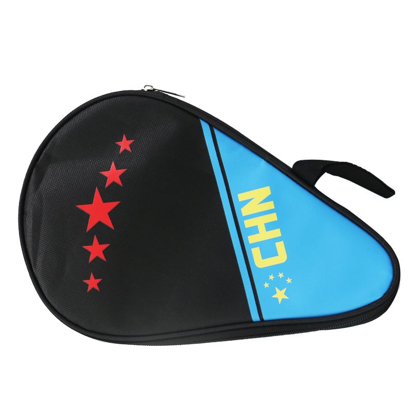 Kūgio formos stalo teniso raketės krepšys, iš Oxford audinio, su logotipo personalizavimo galimybe, tinkamas stalo tenisui ir plunksniniam tenisui
