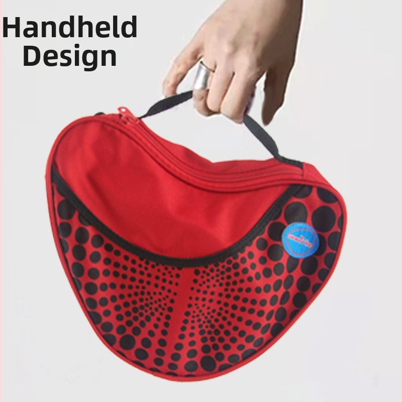 Kūgio formos stalo teniso raketės krepšys, iš Oxford audinio, su logotipo personalizavimo galimybe, tinkamas stalo tenisui ir plunksniniam tenisui