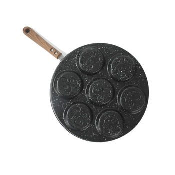 Tiganj za jaja sa sedam rupa i smiješnim dizajnom, Maifan kamen, neprijanjajući sloj, indukcijska kompatibilnost