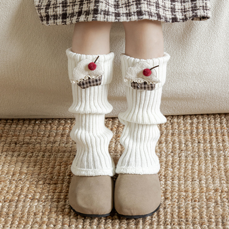 Șosete pentru copii, lungime medie până la gambe, groase, tricotate, din fibră acrilică, uni, pentru 3–8 ani