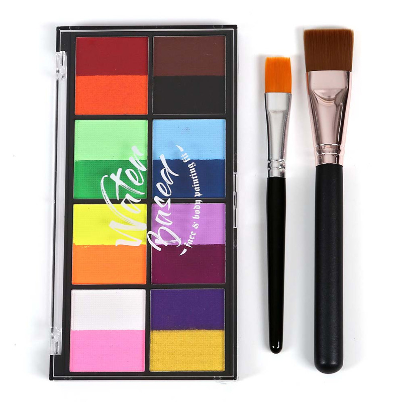 Xu Peng ūdens bāzes sejas un ķermeņa krāsu komplekts, 8 nodalījumu kastē (Zīmols: Xu Peng; Materiāls: ūdens bāzes; Pieteikums: akvareļu gleznošana; Iepakojums: 8 nodalījumu kastīte)