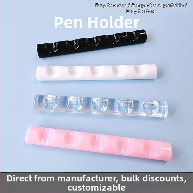 Nagų meno laikiklis – akrilas, 100 g, 5 skylės juostinio dizaino laikiklis, How cute (vietinis prekinis ženklas)