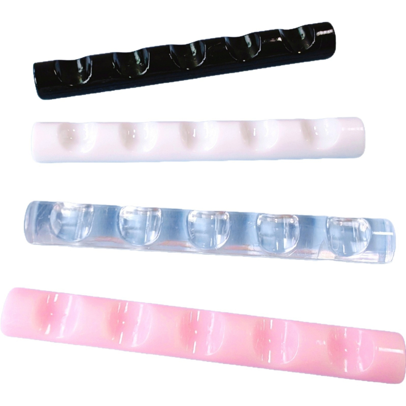 Nagų meno laikiklis – akrilas, 100 g, 5 skylės juostinio dizaino laikiklis, How cute (vietinis prekinis ženklas)