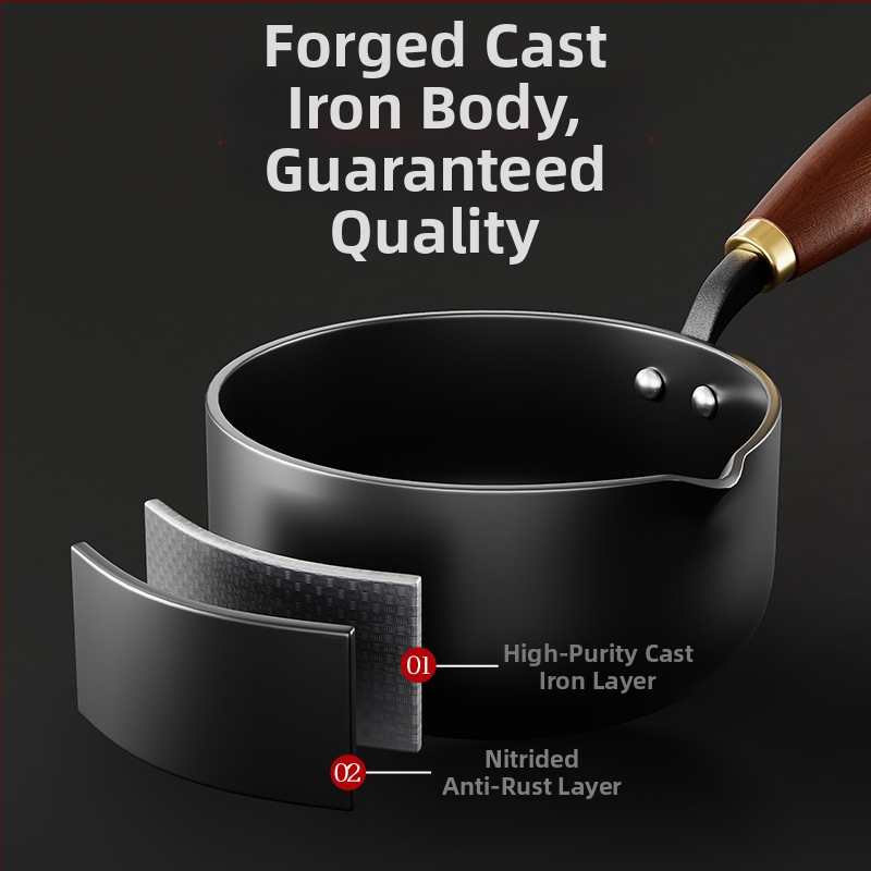 Omletės keptuvė iš plonojo geležies, kinų stiliaus, vieno dugno, sveria 780 g, tinkama visoms viryklėms