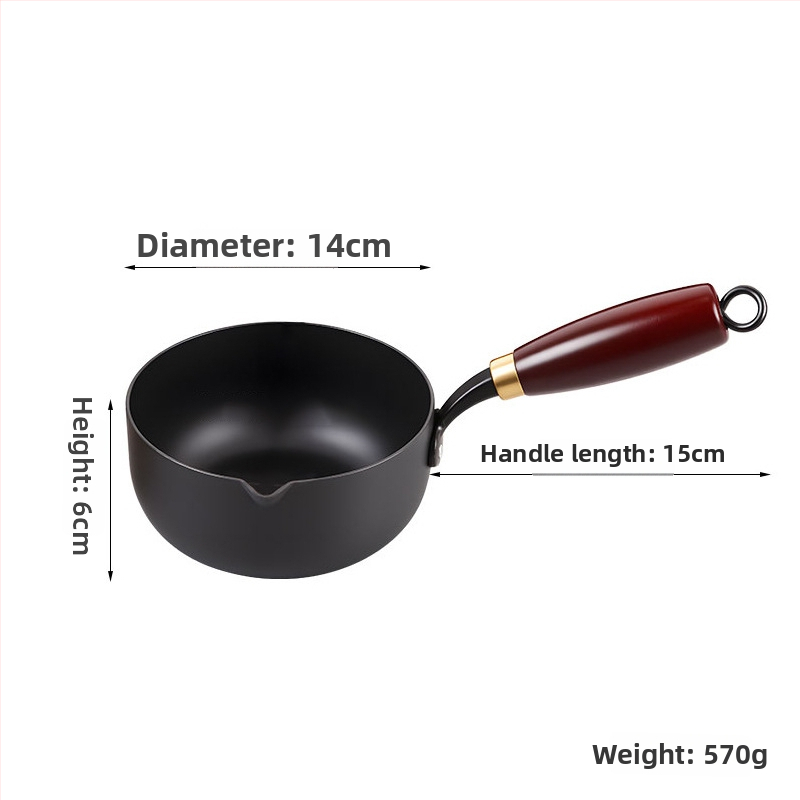 Omletės keptuvė iš plonojo geležies, kinų stiliaus, vieno dugno, sveria 780 g, tinkama visoms viryklėms