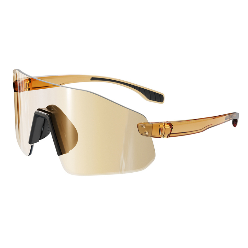 Kalnų dviračių akiniai – fotokrominės PC lęšiai, vėjo atsparūs, reguliuojami nosies pagalvėlės, suderinami su dioptrinėmis akinėmis