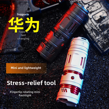 LED žibintuvas su USB-C įkrovimu, 2000mAh baterija, aliuminio lydinio korpusas, 360° pasukama galva, veikimo nuotolis 100–200 m