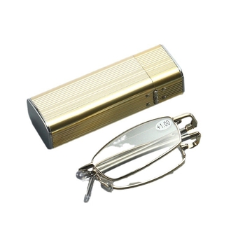 Sulankstomi anti-radiacijos skaitymo akiniai su stiklo lęšiais ir metaliniu rėmeliu, asferiniai lęšiai