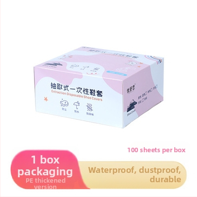 Vienkartiniai PE avalynės dangteliai, atsparūs vandeniui ir dulkėms, storesnės konstrukcijos, 100 vnt