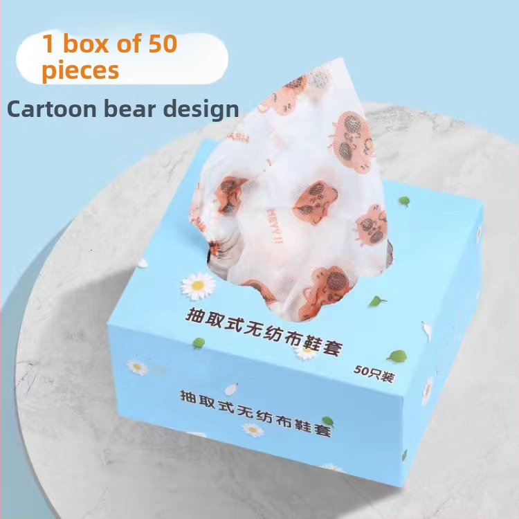 Vienkartiniai PE avalynės dangteliai, atsparūs vandeniui ir dulkėms, storesnės konstrukcijos, 100 vnt