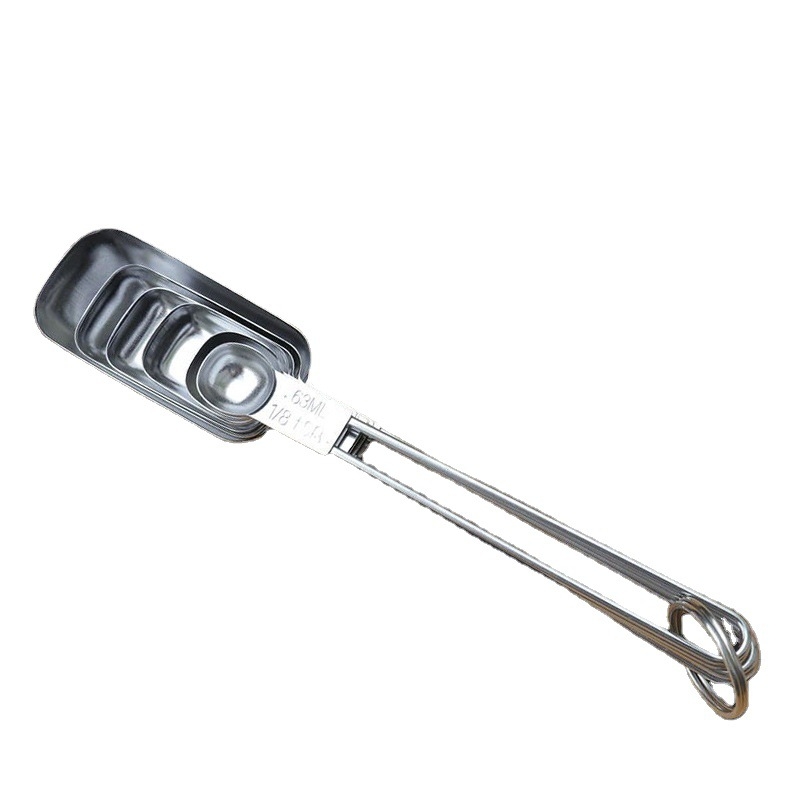 Big Eyes nerūdijančio plieno matavimo šaukštų rinkinys, 5 dalių kepimui