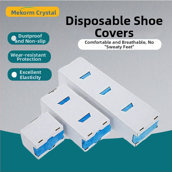 Pilnai automatinė avalynės dangtelių mašina vienkartiniam naudojimui, nepluošto apsaugos nuo dulkių dangteliai (darbo aplinka)