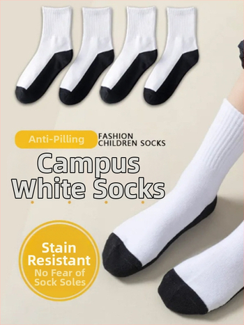Detské ponožky z bavlny, stredne dĺžky, nasiakajúce pot, antibakteriálne a s kontrolou zápachu