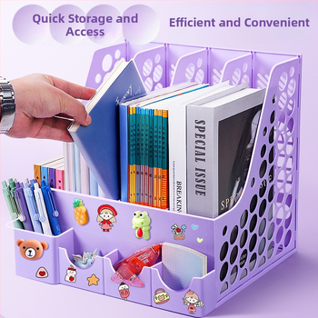 Keturių stulpelių stalinis bylų rėmas, plastikinė konstrukcija, modelis 10036, prekė Excellent, grynoji masė 65 g