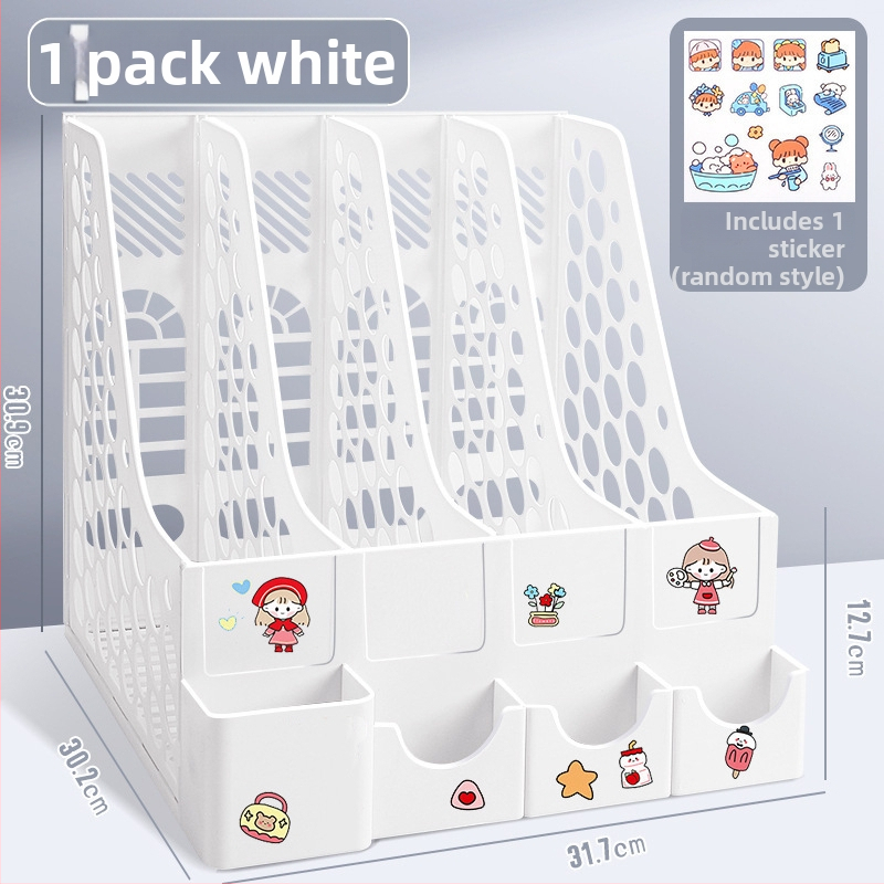 Keturių stulpelių stalinis bylų rėmas, plastikinė konstrukcija, modelis 10036, prekė Excellent, grynoji masė 65 g