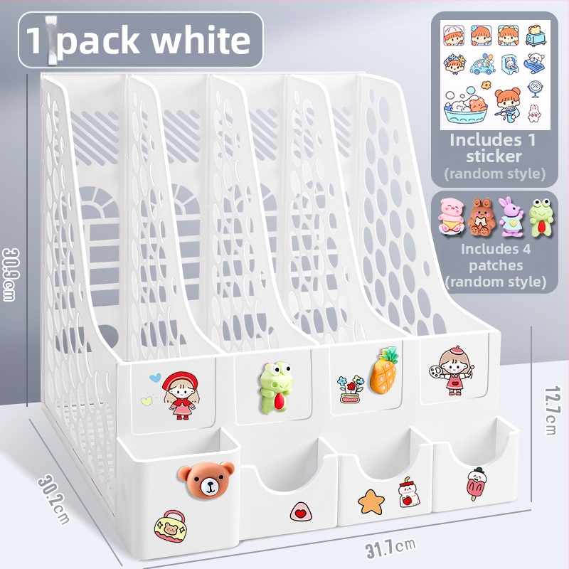 Keturių stulpelių stalinis bylų rėmas, plastikinė konstrukcija, modelis 10036, prekė Excellent, grynoji masė 65 g