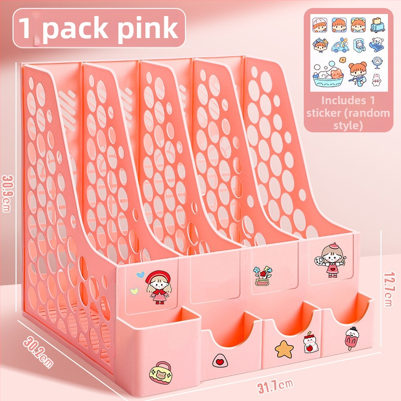 Keturių stulpelių stalinis bylų rėmas, plastikinė konstrukcija, modelis 10036, prekė Excellent, grynoji masė 65 g