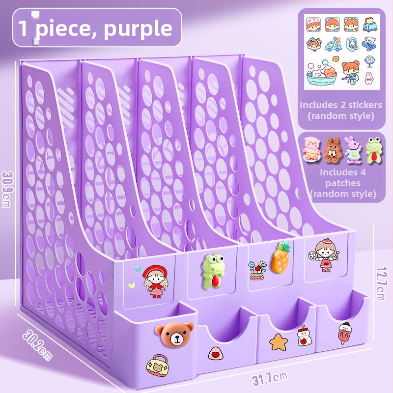 Keturių stulpelių stalinis bylų rėmas, plastikinė konstrukcija, modelis 10036, prekė Excellent, grynoji masė 65 g