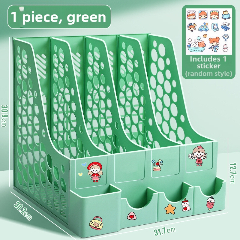 Keturių stulpelių stalinis bylų rėmas, plastikinė konstrukcija, modelis 10036, prekė Excellent, grynoji masė 65 g