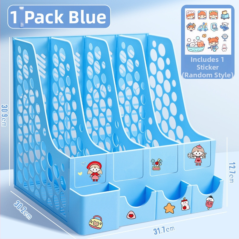 Keturių stulpelių stalinis bylų rėmas, plastikinė konstrukcija, modelis 10036, prekė Excellent, grynoji masė 65 g