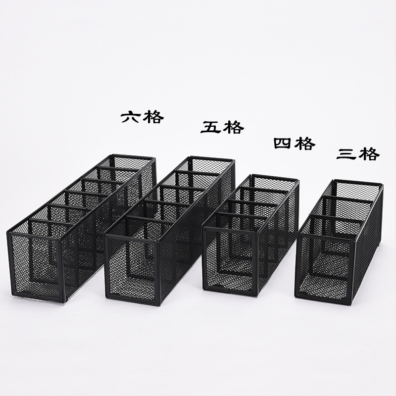 Metāla rakstāmgaldam ar vairākiem nodalījumiem (3–4), pildspalvu turētājs un kosmētikas organizators, pielāgošana pieejama