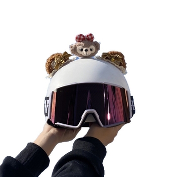 Пухени котешки уши - аксесоар за глава, модел NYQD 0807, сваляем дизайн за ски каска