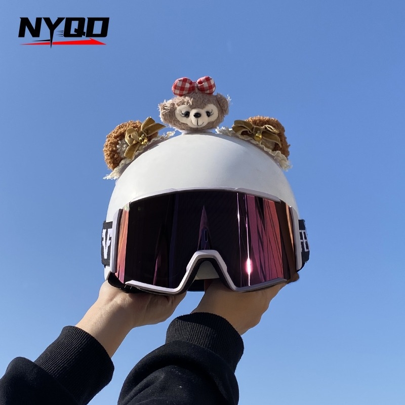 Пухени котешки уши - аксесоар за глава, модел NYQD 0807, сваляем дизайн за ски каска