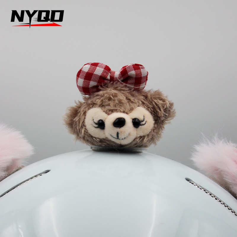 Пухени котешки уши - аксесоар за глава, модел NYQD 0807, сваляем дизайн за ски каска