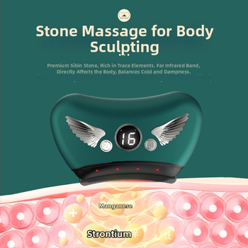 Elektriska gua sha sejas skrāpēšanas ierīce ar akmens plāksni, uzlādes tips, pogas vadība, bezpakāpju ātrums, temperatūra 30–50°C